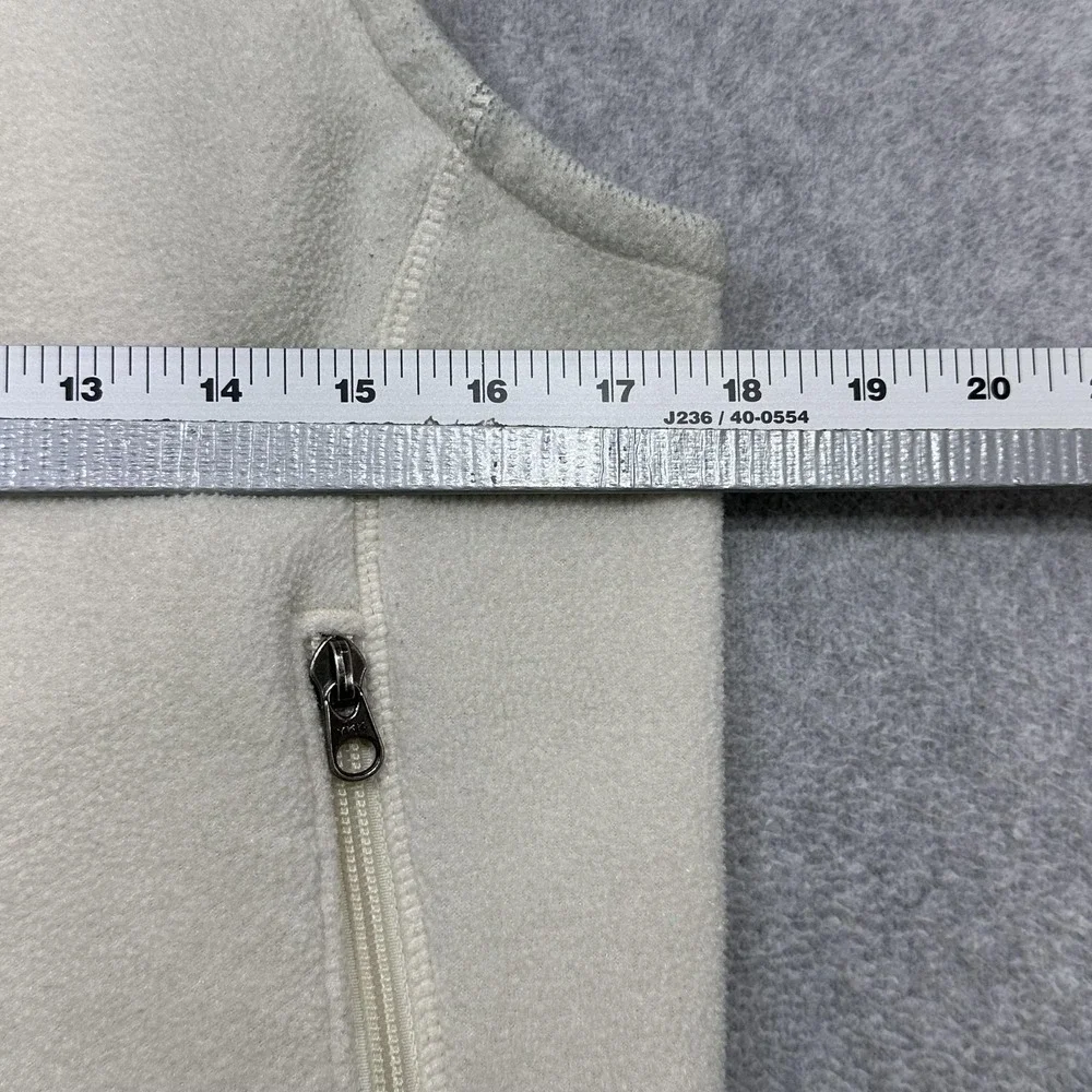 Patagonia Synchilla Fleece Vest Womens Medium Off White Zip Pockets 25165 F0